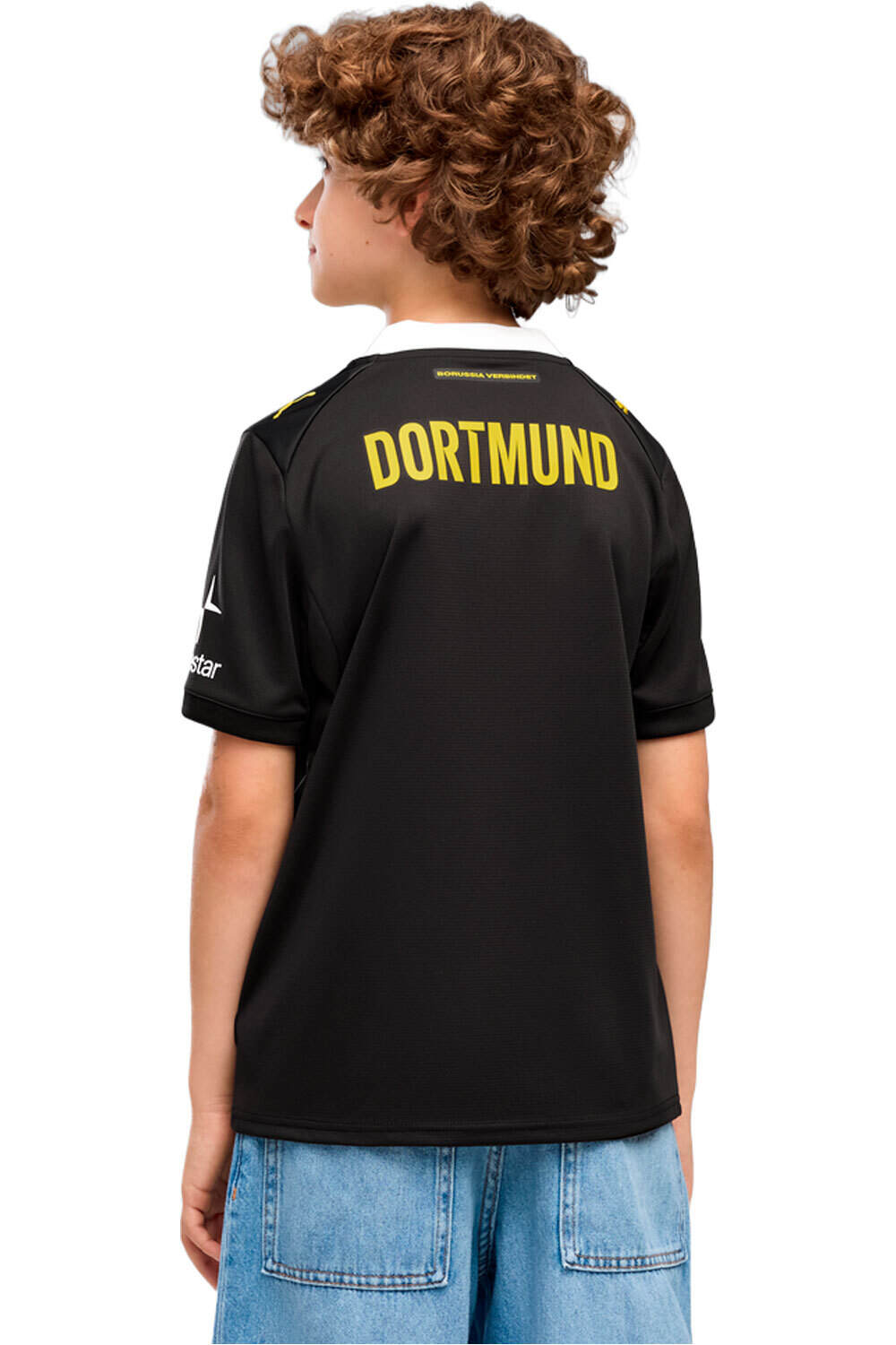 Puma camiseta de fútbol oficiales niño BVB Away Jersey Repl vista trasera