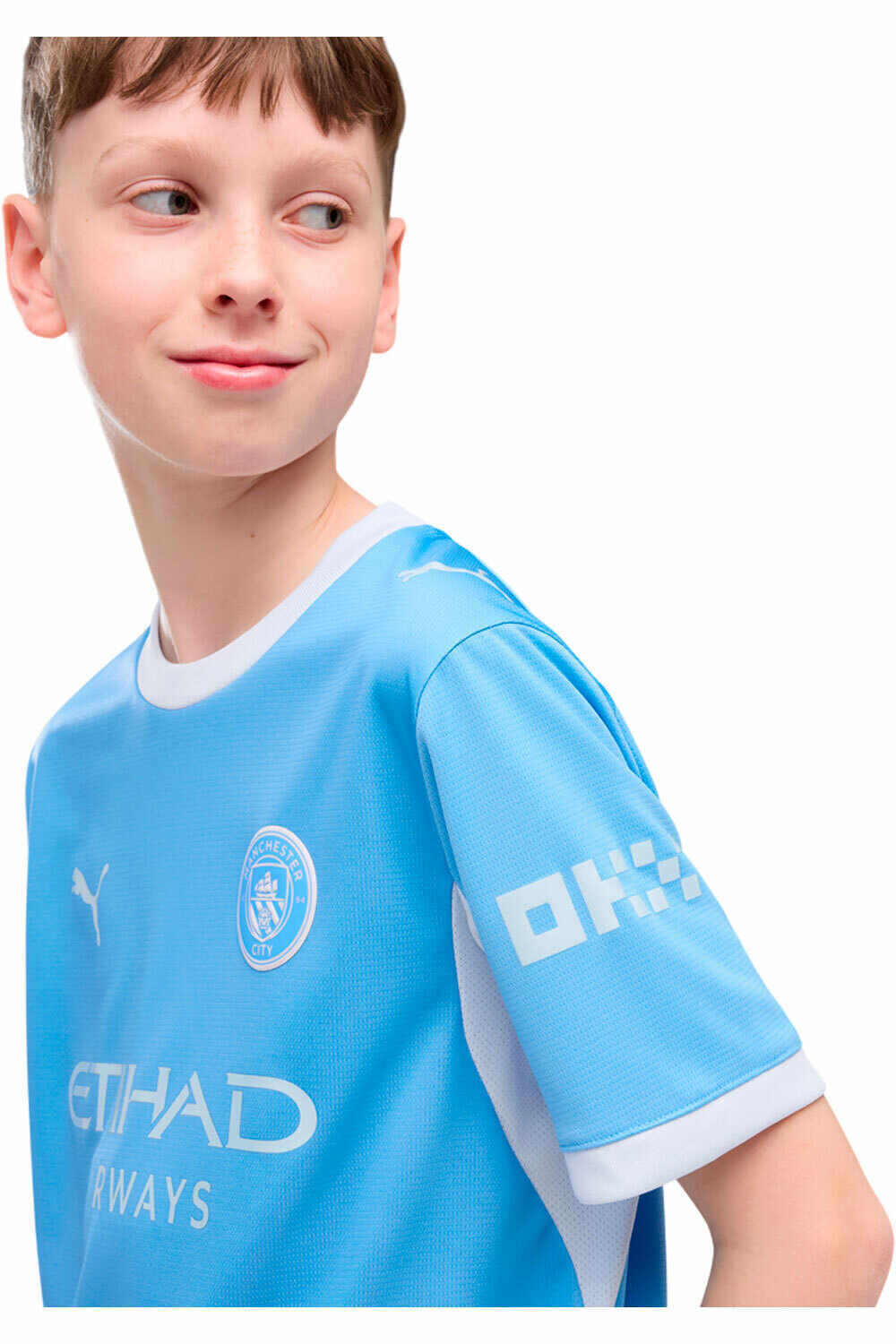 Puma camiseta de fútbol oficiales niño M. CITY 27 JERSEY HOME JR vista detalle