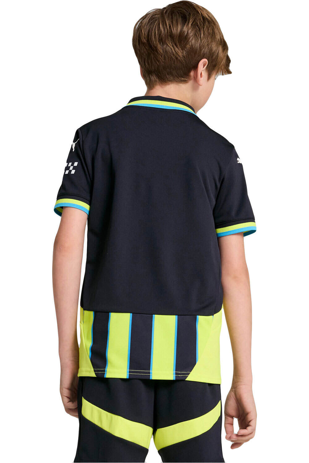 Puma camiseta de fútbol oficiales niño M.CITY 25 Away Jersey Replica Jr vista trasera