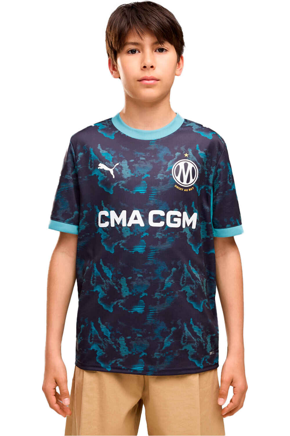 Puma camiseta de fútbol oficiales niño OM Away Jersey Repli vista frontal