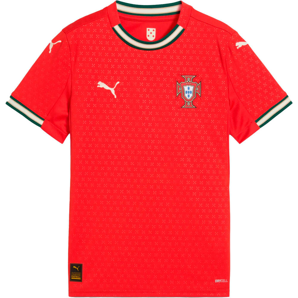 Puma camiseta de fútbol oficiales niño PORTUGAL 25 Home Jersey Replica Jr vista detalle