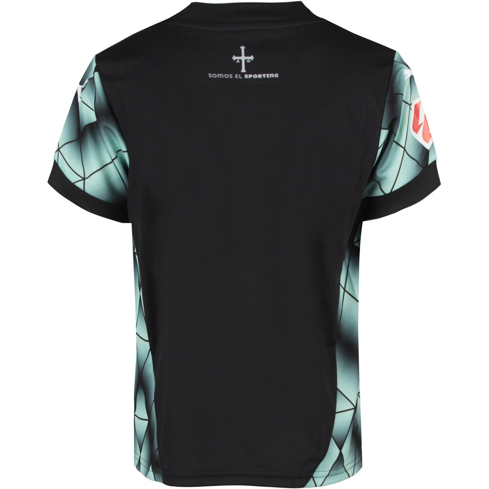 Puma camiseta de fútbol oficiales niño SPORTING GIJON 25 Away Jersey Jr vista trasera