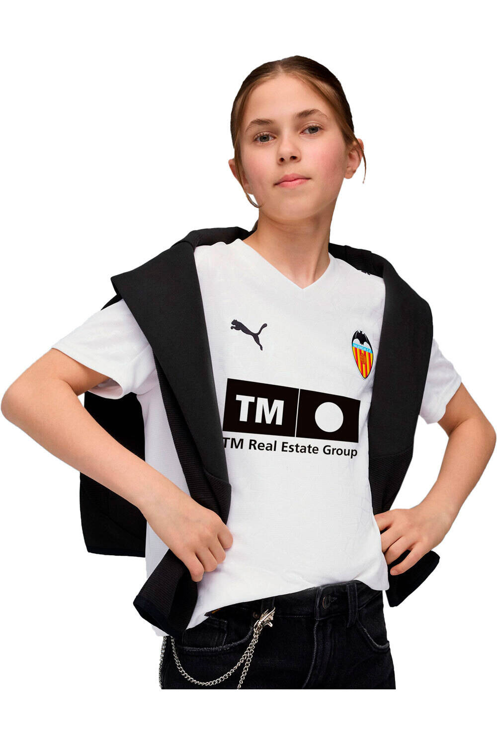 Puma camiseta de fútbol oficiales niño VALENCIA 26 Home Jersey Repl vista frontal