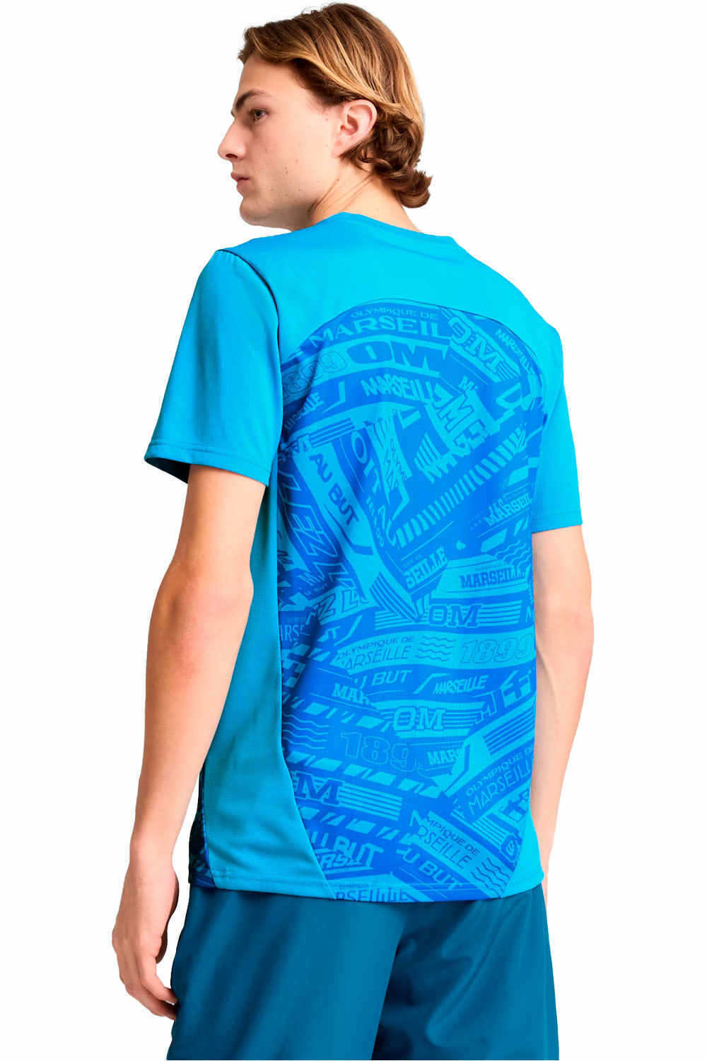 Puma camiseta de fútbol oficiales O.MARSELLA 25 Prematch SS Jersey vista trasera