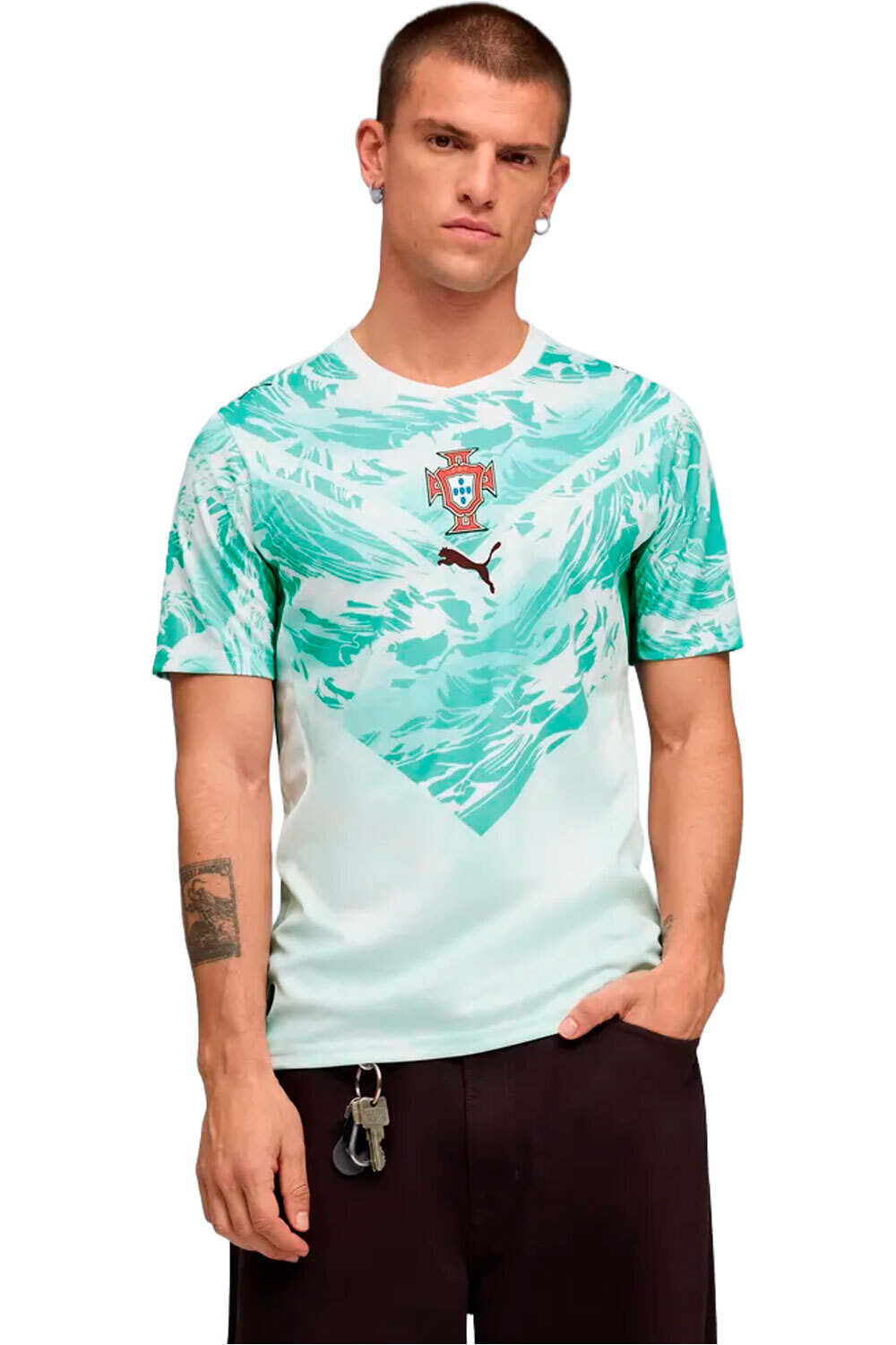 Puma camiseta de fútbol oficiales PORTUGAL 25 AWAY JERSEY vista frontal