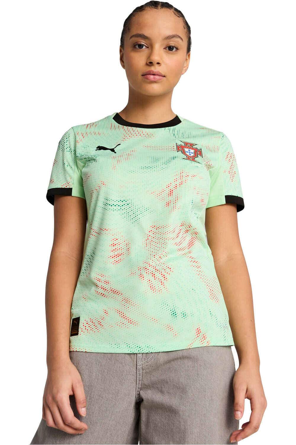 Puma camiseta de fútbol oficiales PORTUGAL 25 Away Wn Jersey Replica W vista frontal
