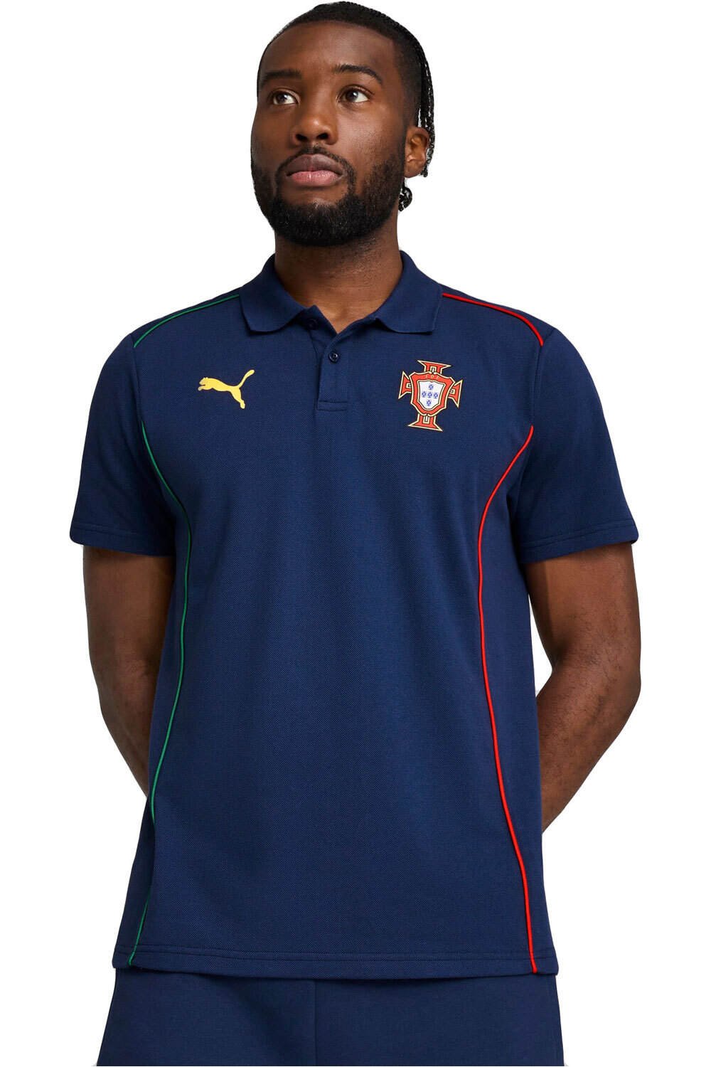 Puma camiseta de fútbol oficiales PORTUGAL 25 Casuals Polo vista frontal