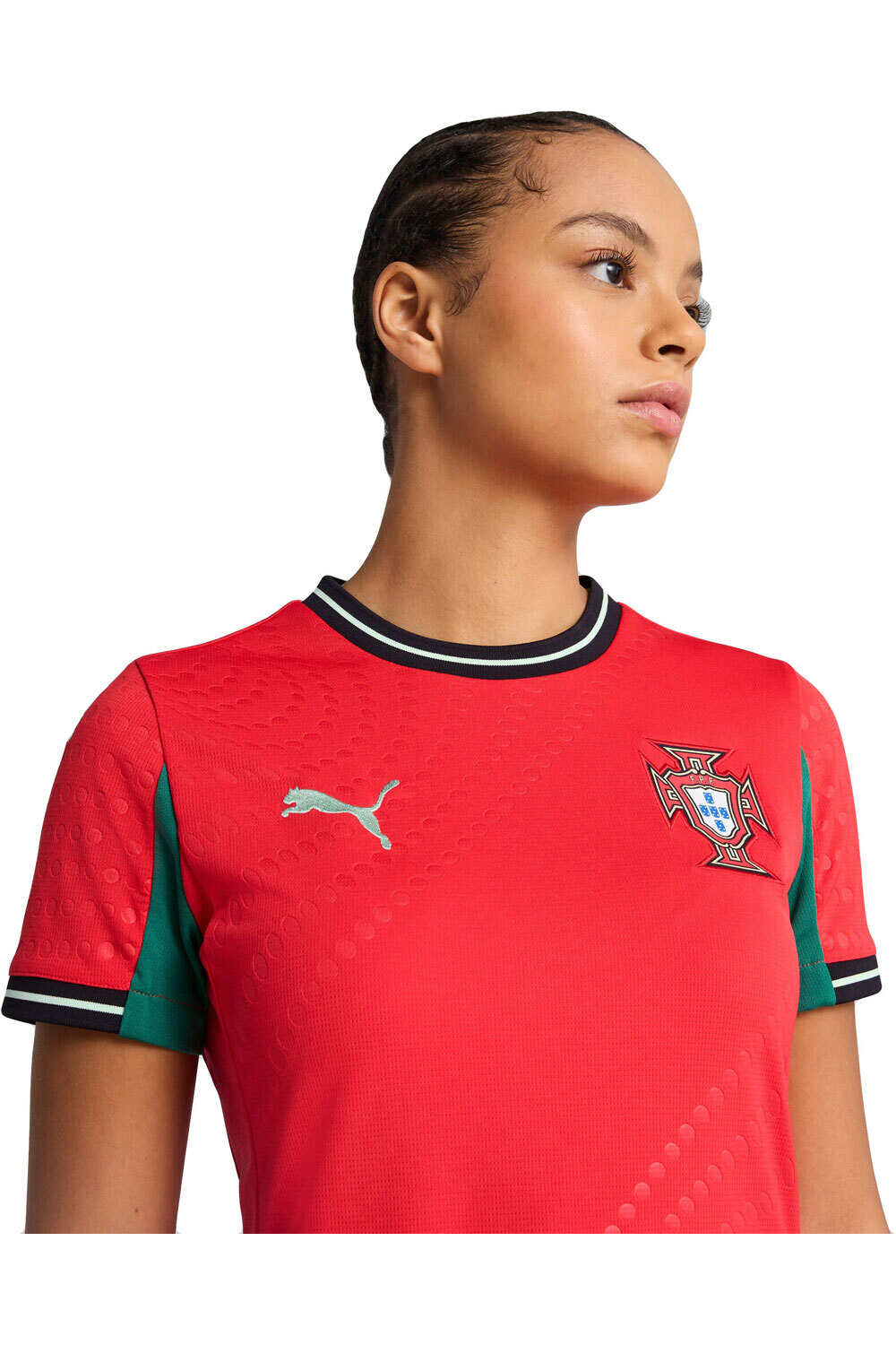 Puma camiseta de fútbol oficiales PORTUGAL 25 Home Wn Jersey Replica W vista detalle