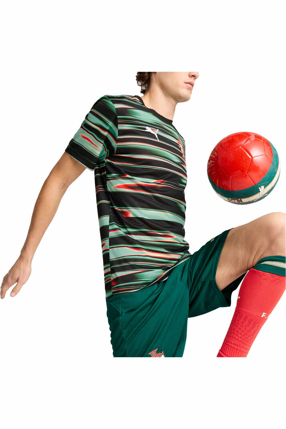 Puma camiseta de fútbol oficiales PORTUGAL 25 Prematch SS Jersey 03