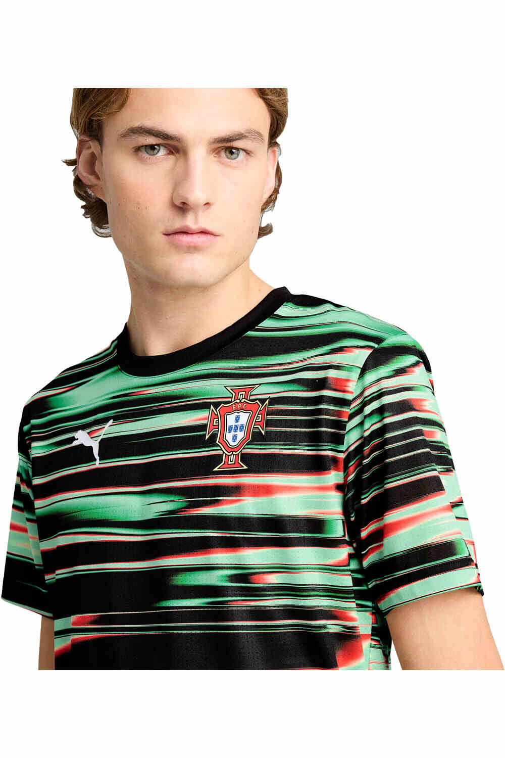 Puma camiseta de fútbol oficiales PORTUGAL 25 Prematch SS Jersey vista detalle