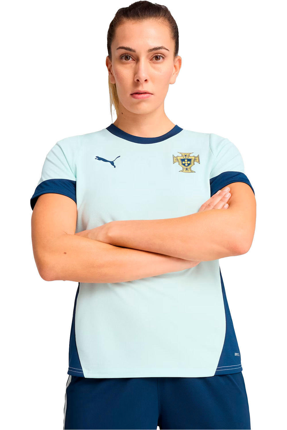 Puma camiseta de fútbol oficiales PORTUGAL 25 Training Jersey W vista frontal