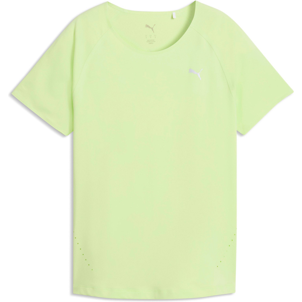 Puma camiseta entrenamiento manga corta mujer W RUN CLOUDSPUN TEE vista frontal