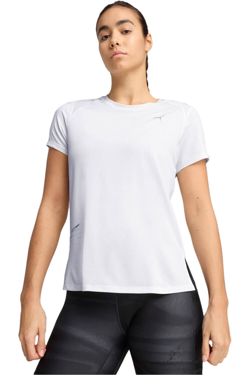 Puma camiseta entrenamiento manga corta mujer W RUN GRAPHIC MESH T vista frontal