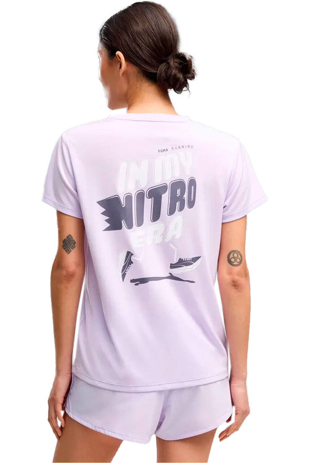 Puma camiseta entrenamiento manga corta mujer W Run Nitro Graphic vista trasera