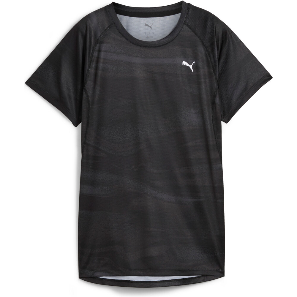 Puma camiseta entrenamiento manga corta mujer W RUN VELOCITY AOP TEE (POLY) vista detalle