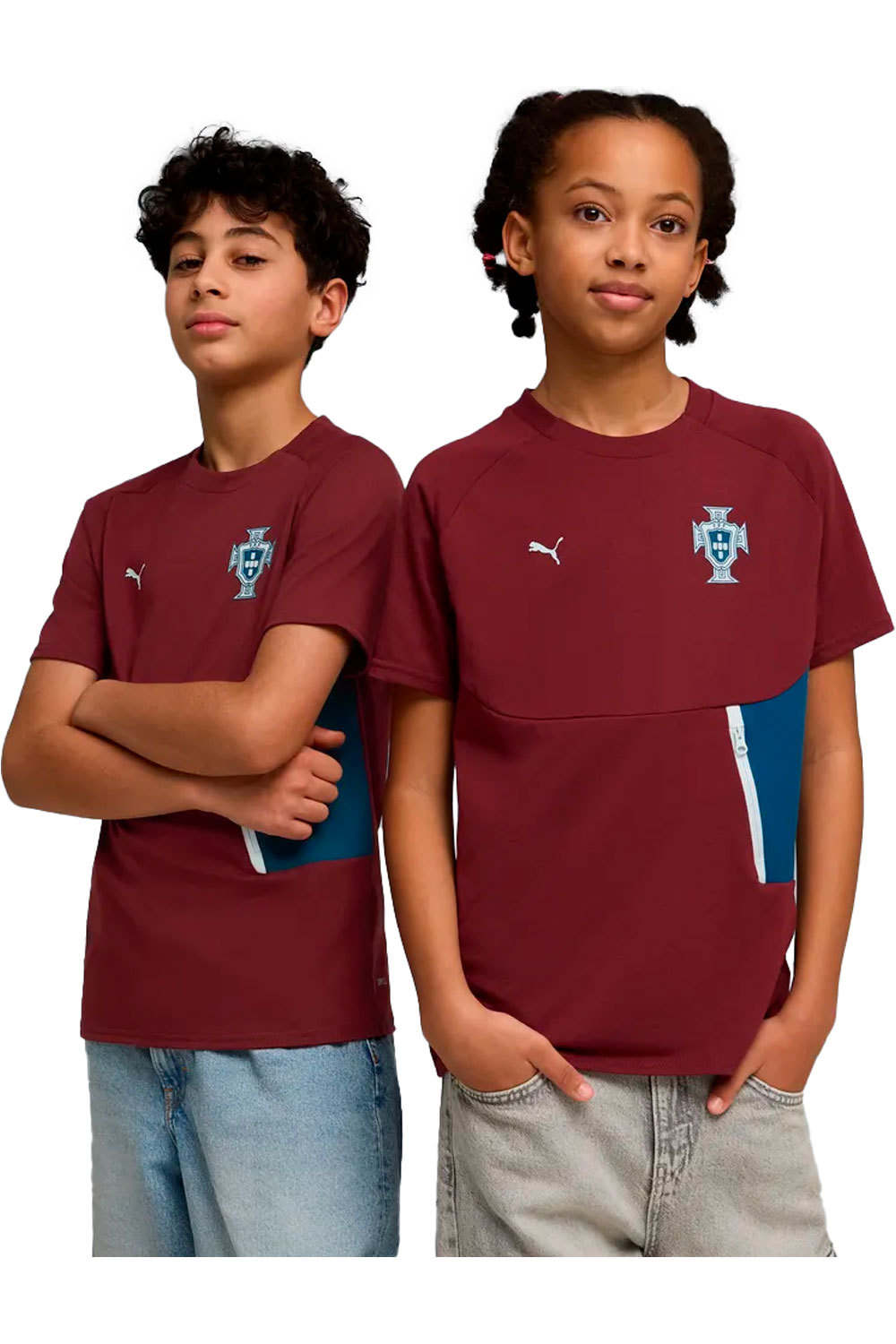 Puma camiseta entrenamiento niño FPF PUMATECH Pocket vista frontal