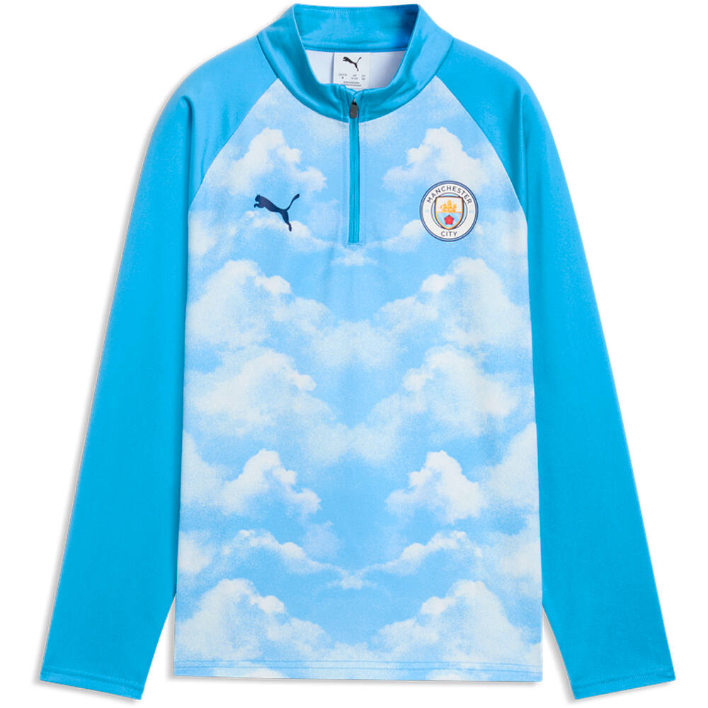 Puma camiseta entrenamiento niño MCFC Warm Up 1/4 Zip 03