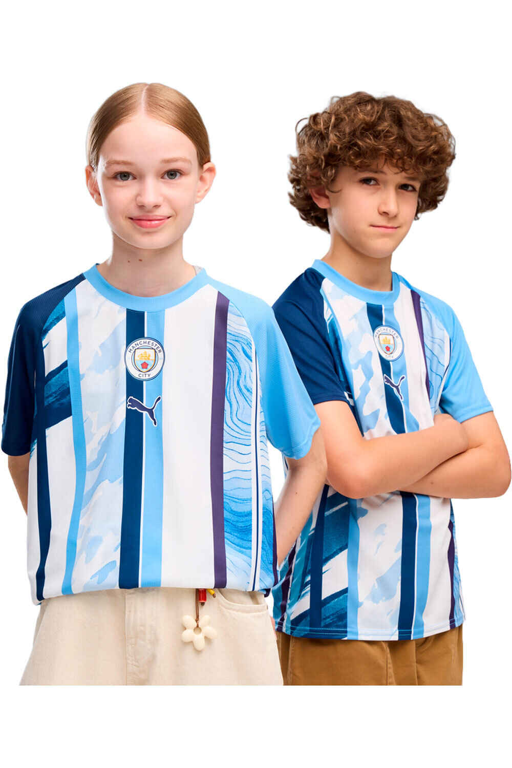 Puma camiseta entrenamiento niño MCFC Warm Up Jersey vista frontal