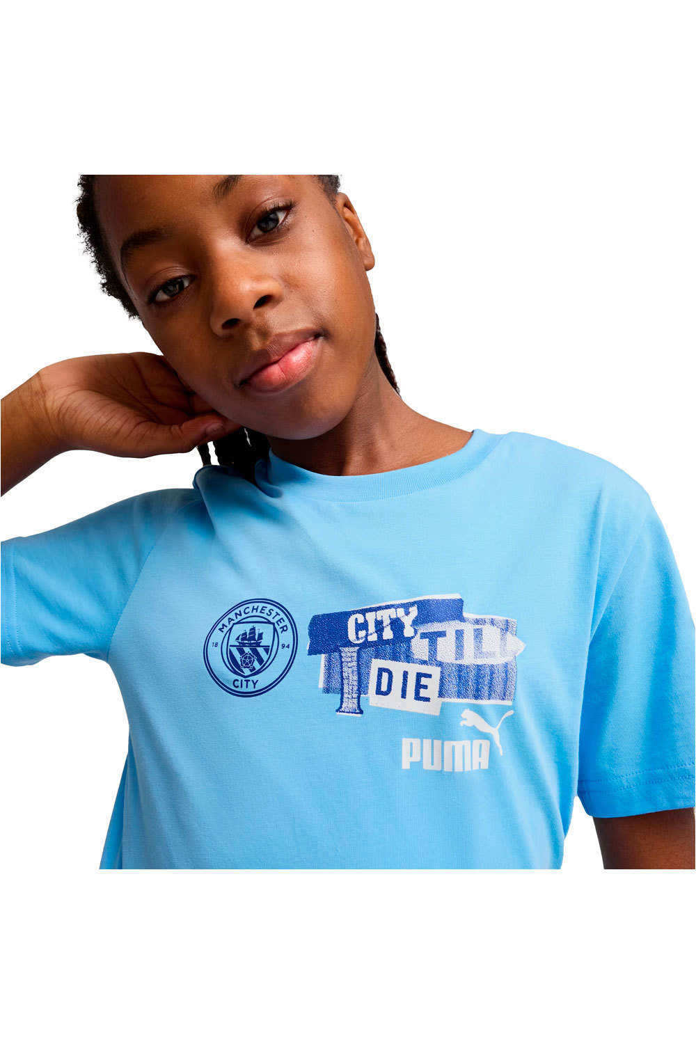 Puma camiseta entrenamiento niño M.CITY 25 ftblNRGY Tee Jr vista detalle