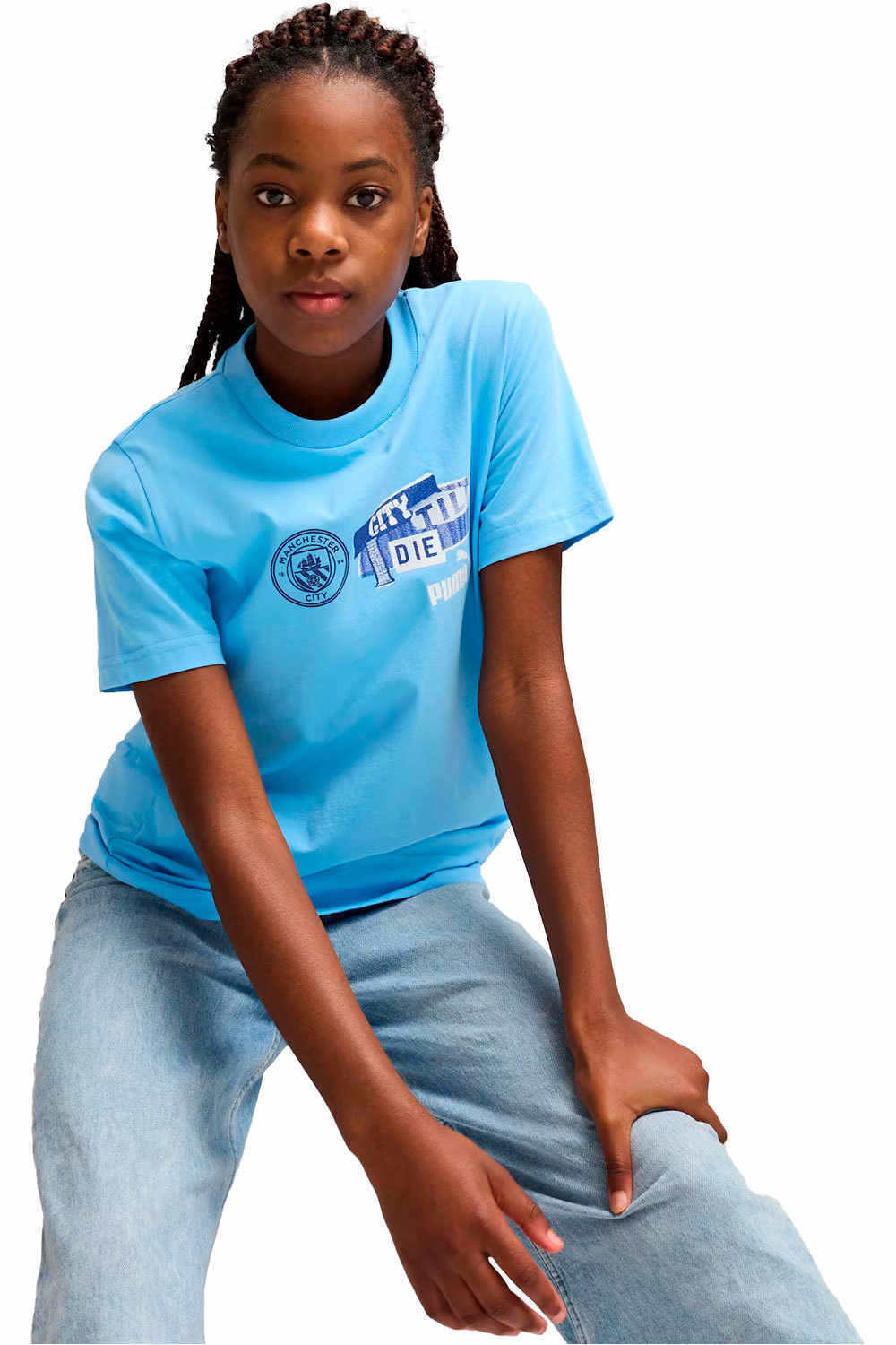 Puma camiseta entrenamiento niño M.CITY 25 ftblNRGY Tee Jr vista frontal