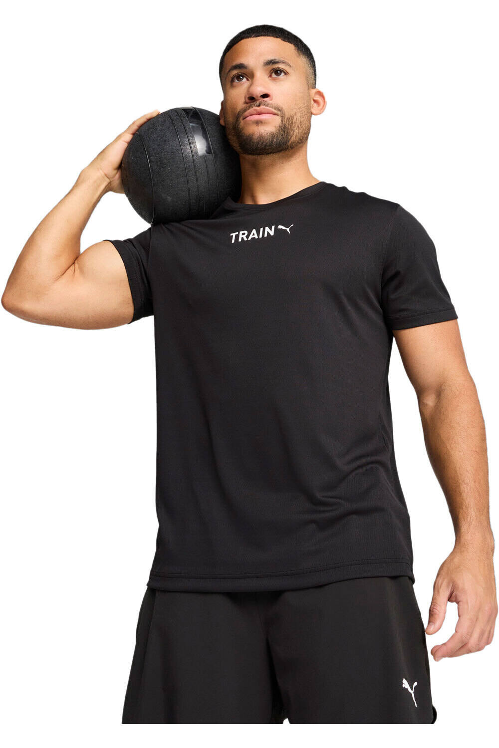 Puma camiseta fitness hombre M GRAPHICS TRAINING VERTICAL LOGO TEE vista frontal