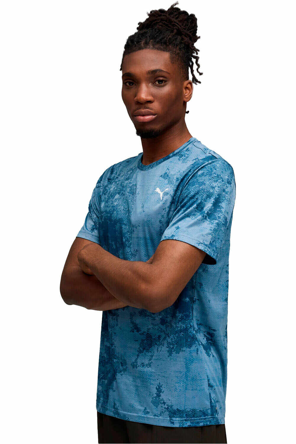 Puma camiseta fitness hombre M TAD ESSENTIALS AOP vista frontal