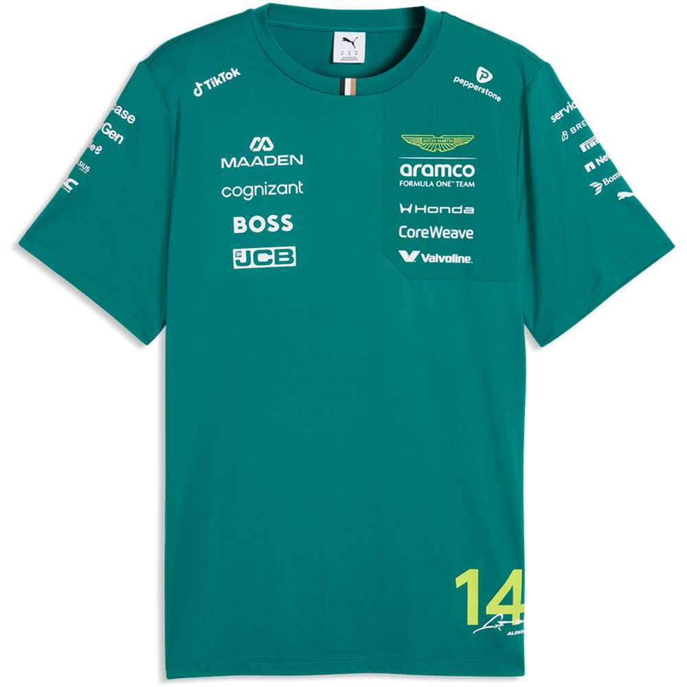 Puma camiseta manga corta hombre AMF1 Replica Alonso vista detalle