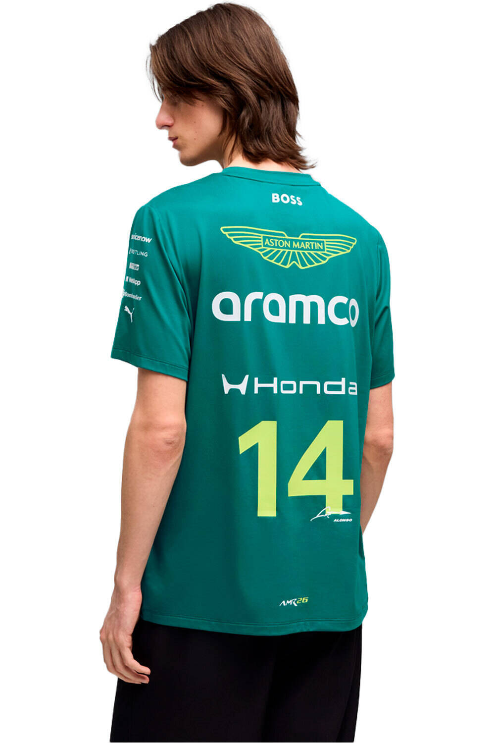 Puma camiseta manga corta hombre AMF1 Replica Alonso vista trasera