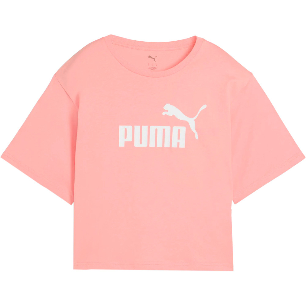 Puma camiseta manga corta mujer ESS Cropped No. 1 Logo Relaxed Tee vista detalle
