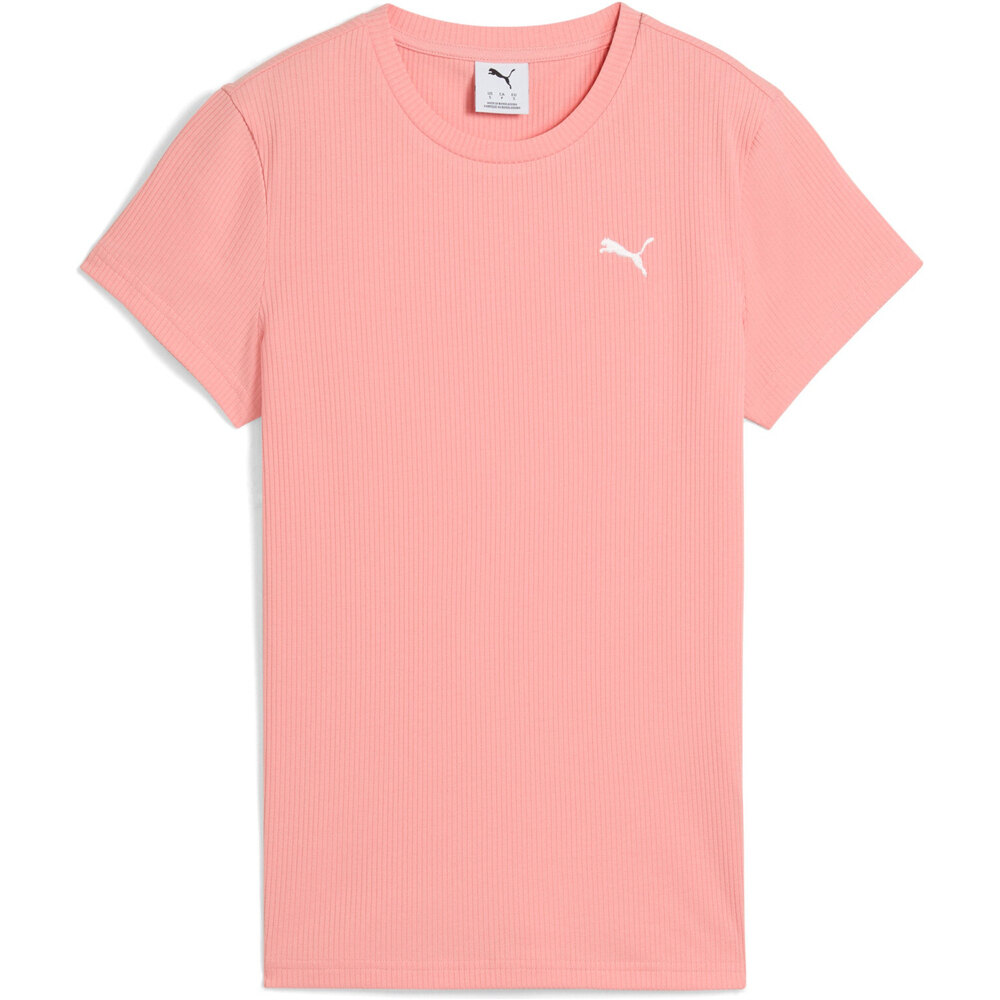 Puma camiseta manga corta mujer ESS ELEVATED Rib Tee vista detalle