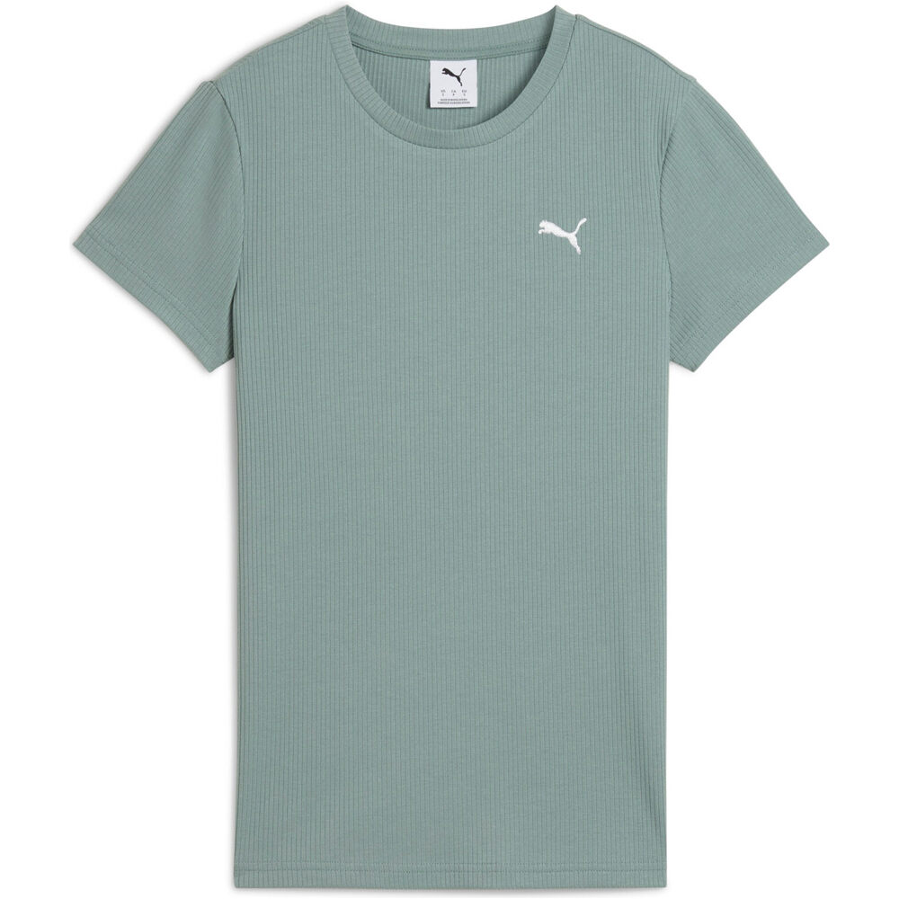 Puma camiseta manga corta mujer ESS ELEVATED Rib Tee vista detalle