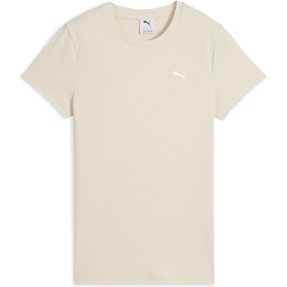 Puma camiseta manga corta mujer ESS ELEVATED Rib Tee vista detalle