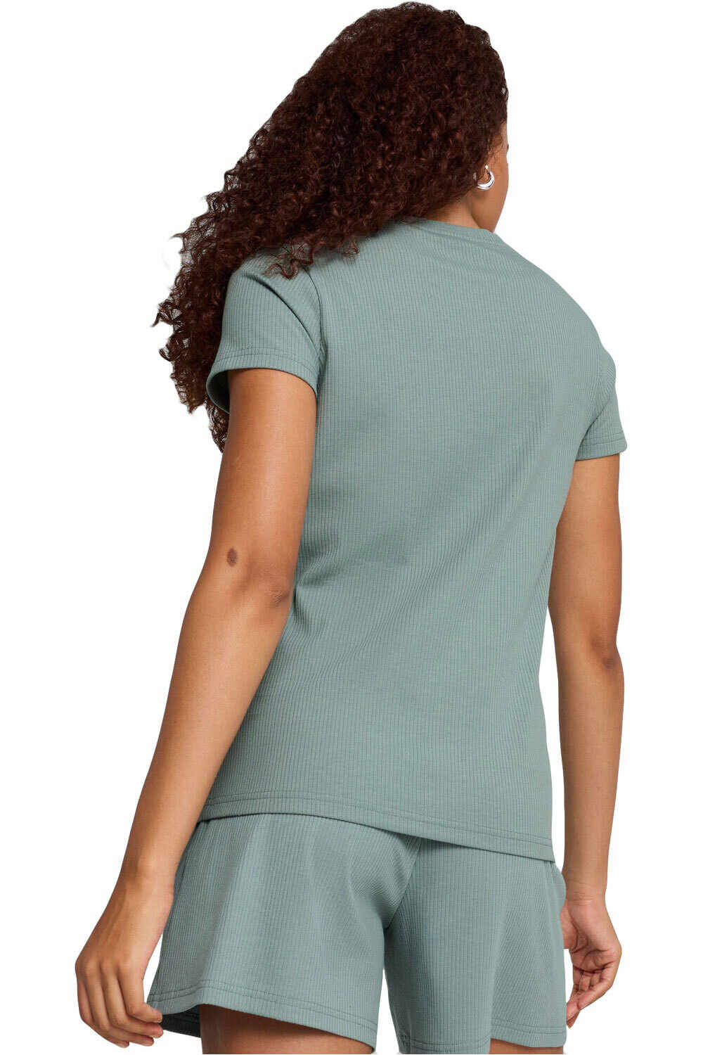 Puma camiseta manga corta mujer ESS ELEVATED Rib Tee vista trasera