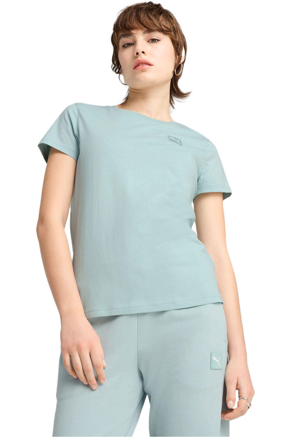 Puma camiseta manga corta mujer ESS ELEVATED Tee vista frontal