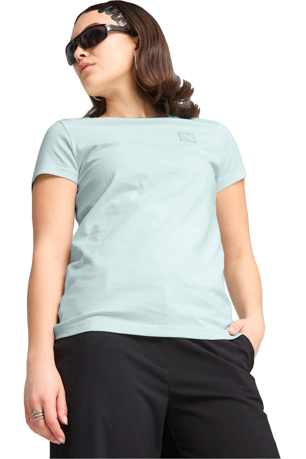 Puma camiseta manga corta mujer ESS ELEVATED Tee vista frontal