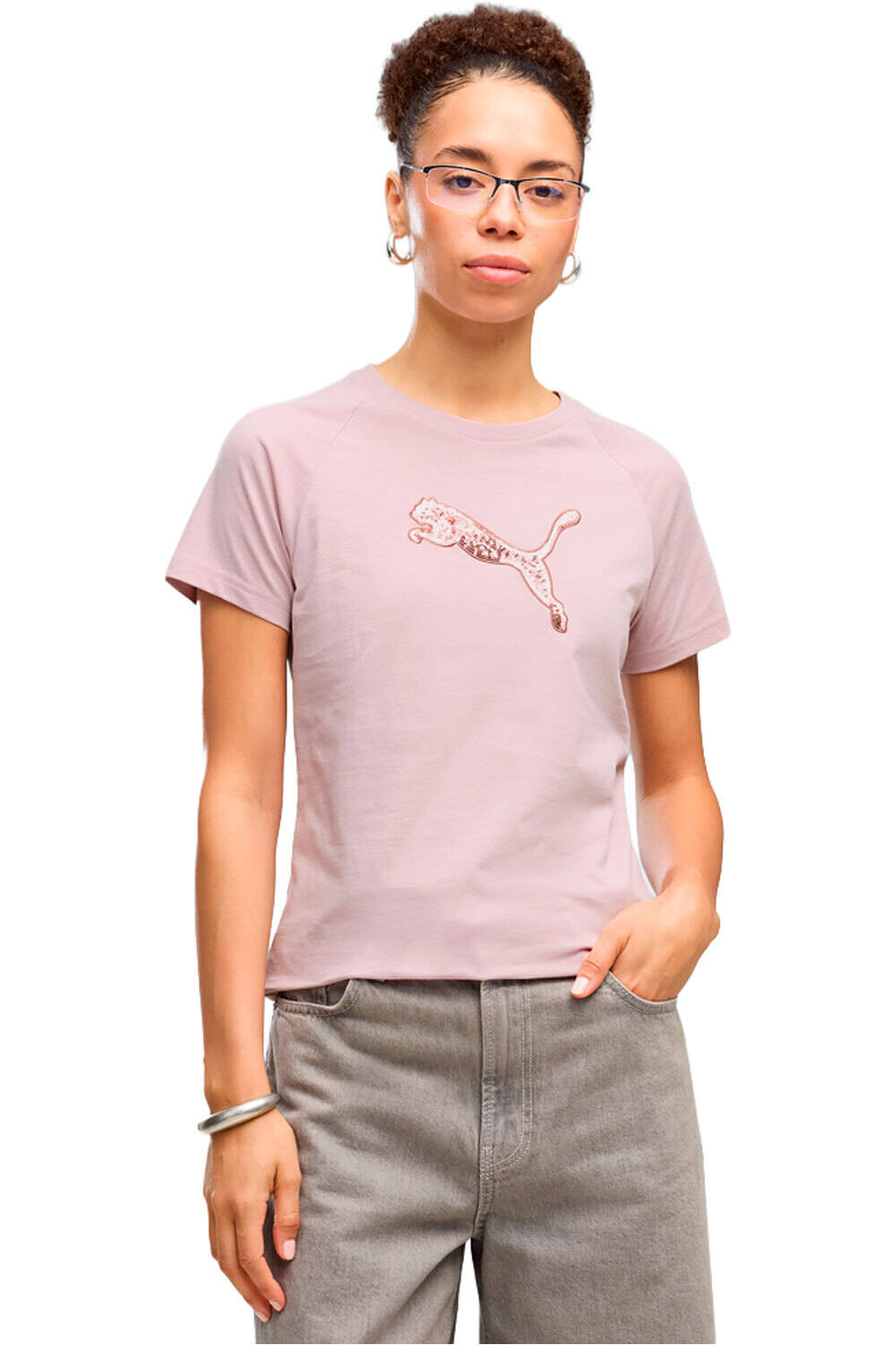 Puma camiseta manga corta mujer ESS SEQUINS Tee vista frontal