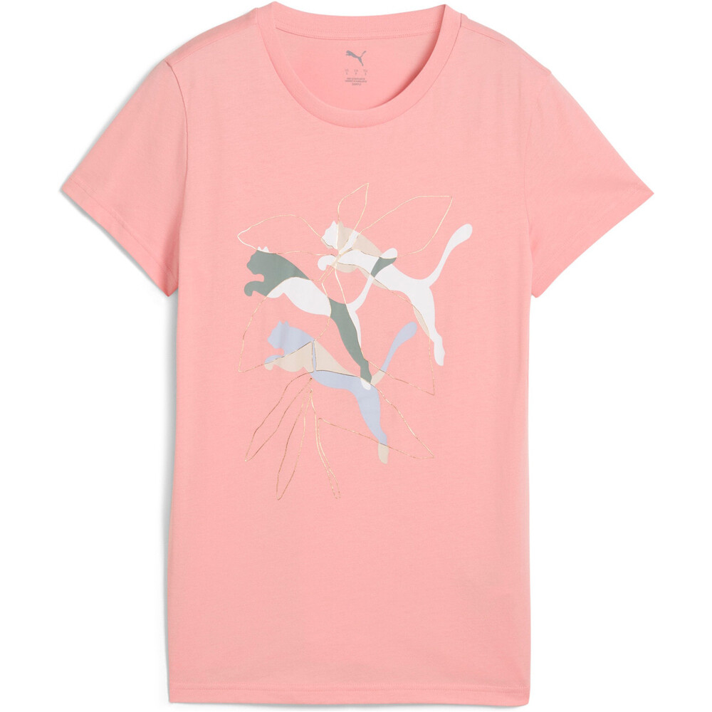 Puma camiseta manga corta mujer GRAPHICS Branded Leaf Tee vista detalle