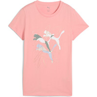 Puma camiseta manga corta mujer GRAPHICS Branded Leaf Tee vista detalle