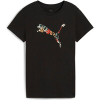 Puma camiseta manga corta mujer GRAPHICS Floral Cat Logo Tee vista detalle