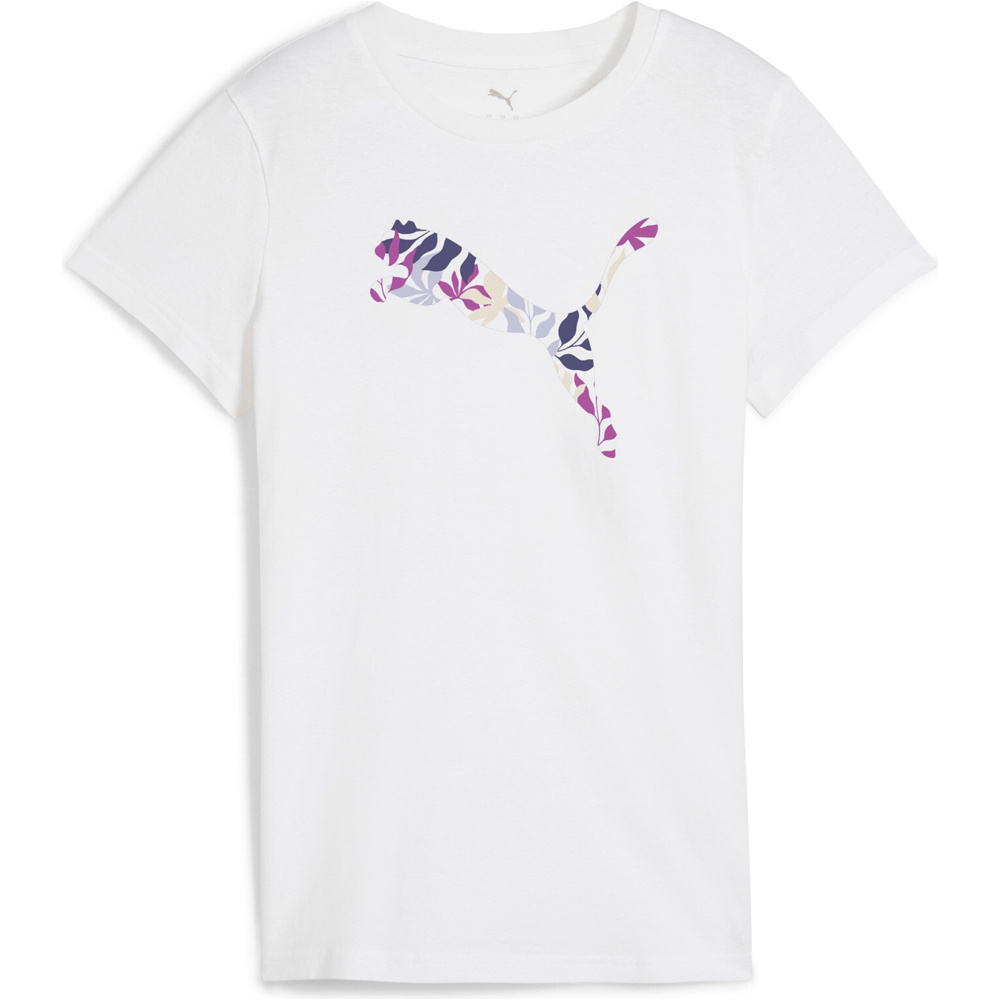 Puma camiseta manga corta mujer GRAPHICS Floral Cat Logo Tee vista detalle