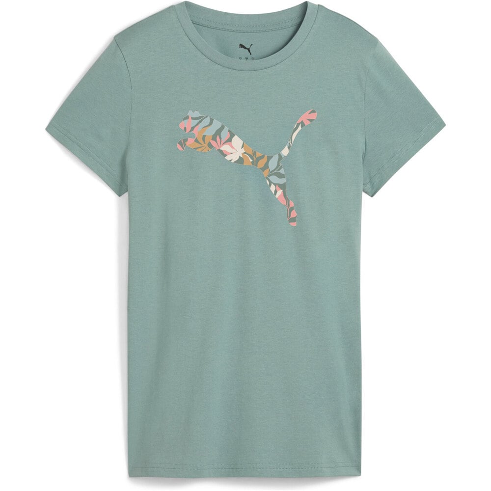 Puma camiseta manga corta mujer GRAPHICS Floral Cat Logo Tee vista detalle