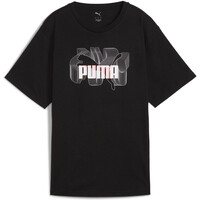 Puma camiseta manga corta mujer GRAPHICS Stacked No. 1 Logo Relaxed Tee 03