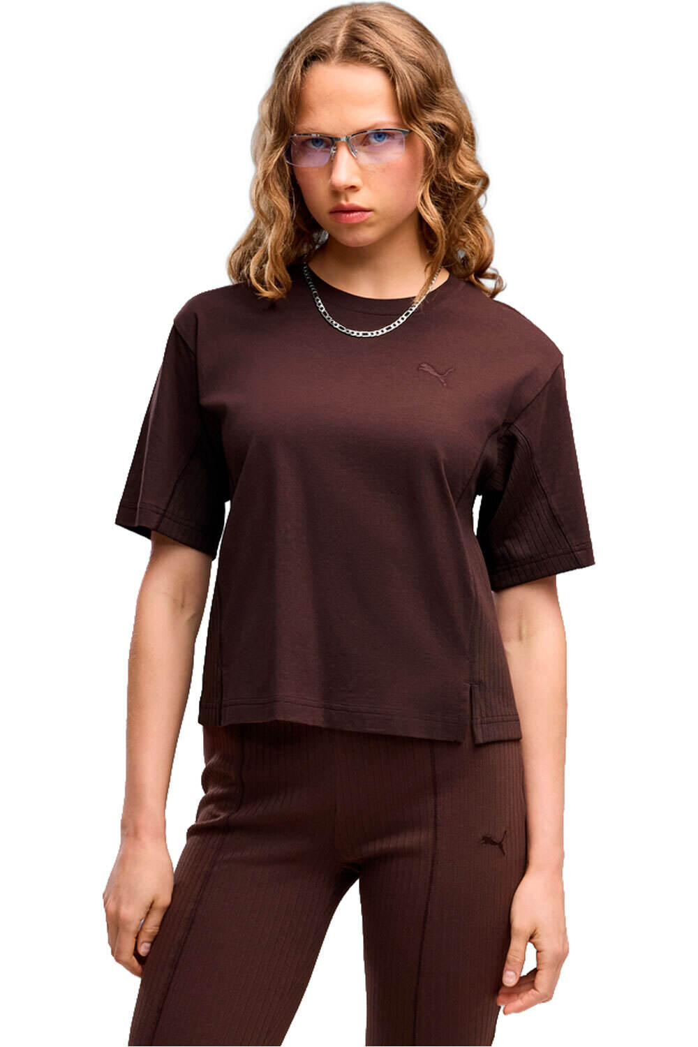 Puma camiseta manga corta mujer HER Relaxed Tee vista frontal