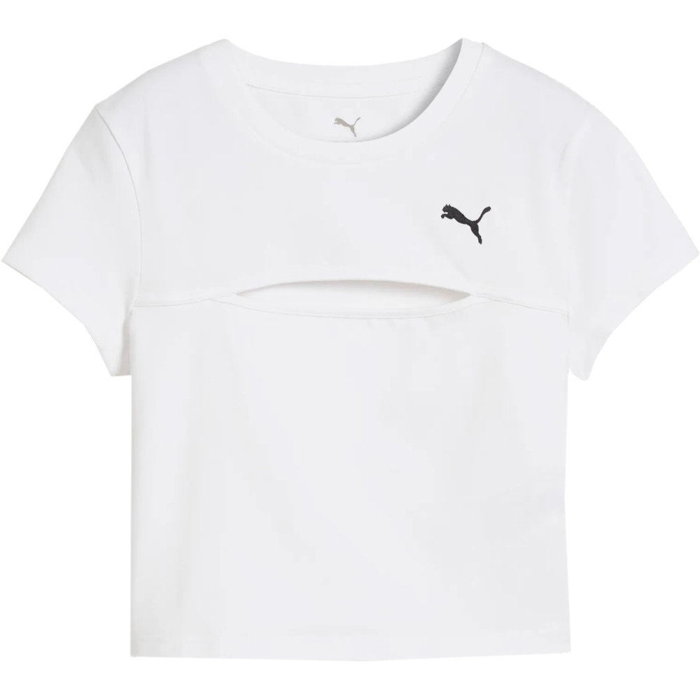 Puma camiseta manga corta mujer WARDROBE ESS Cut-Out Baby Tee vista frontal