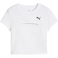 Puma camiseta manga corta mujer WARDROBE ESS Cut-Out Baby Tee vista frontal