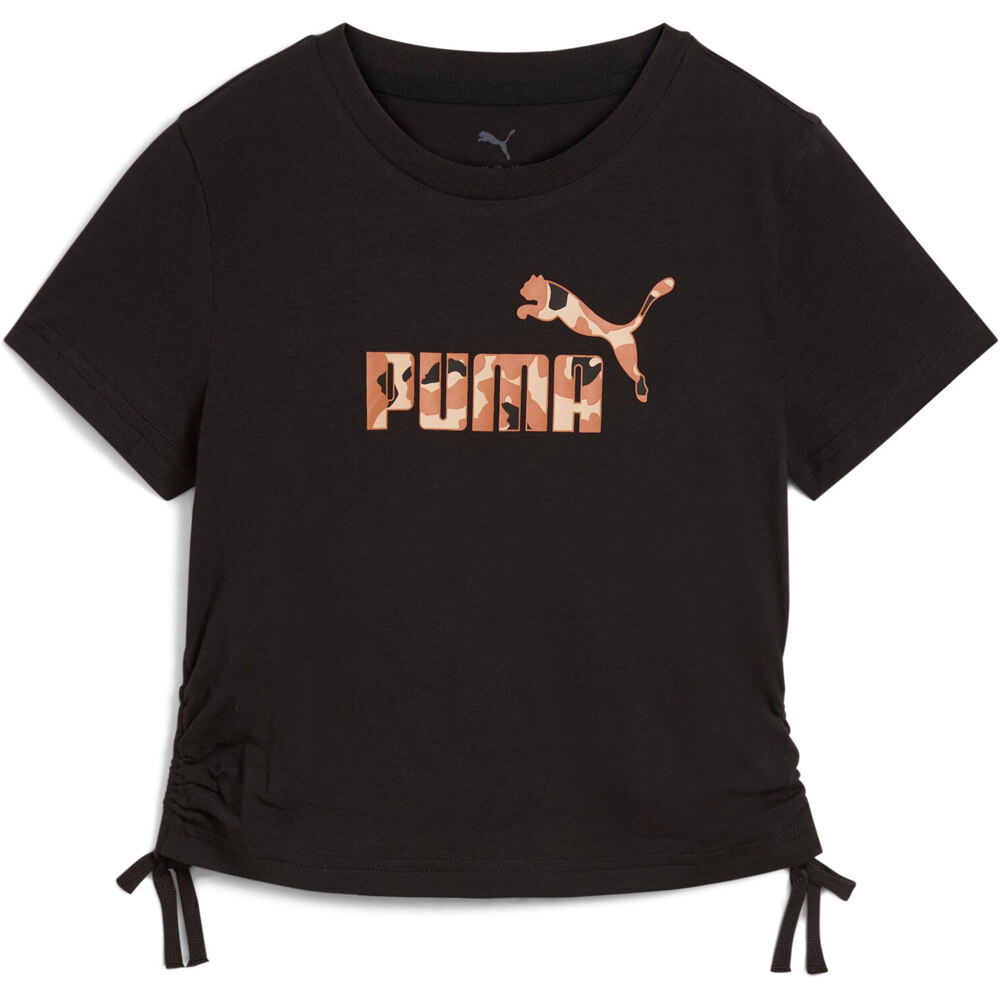 Puma camiseta manga corta niña ESS ANIMAL Logo Infill Knotted Tee G vista detalle
