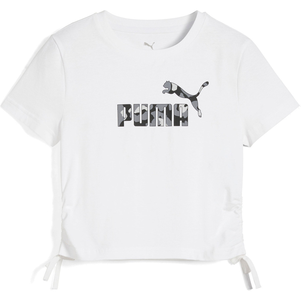 Puma camiseta manga corta niña ESS ANIMAL Logo Infill Knotted Tee G vista detalle