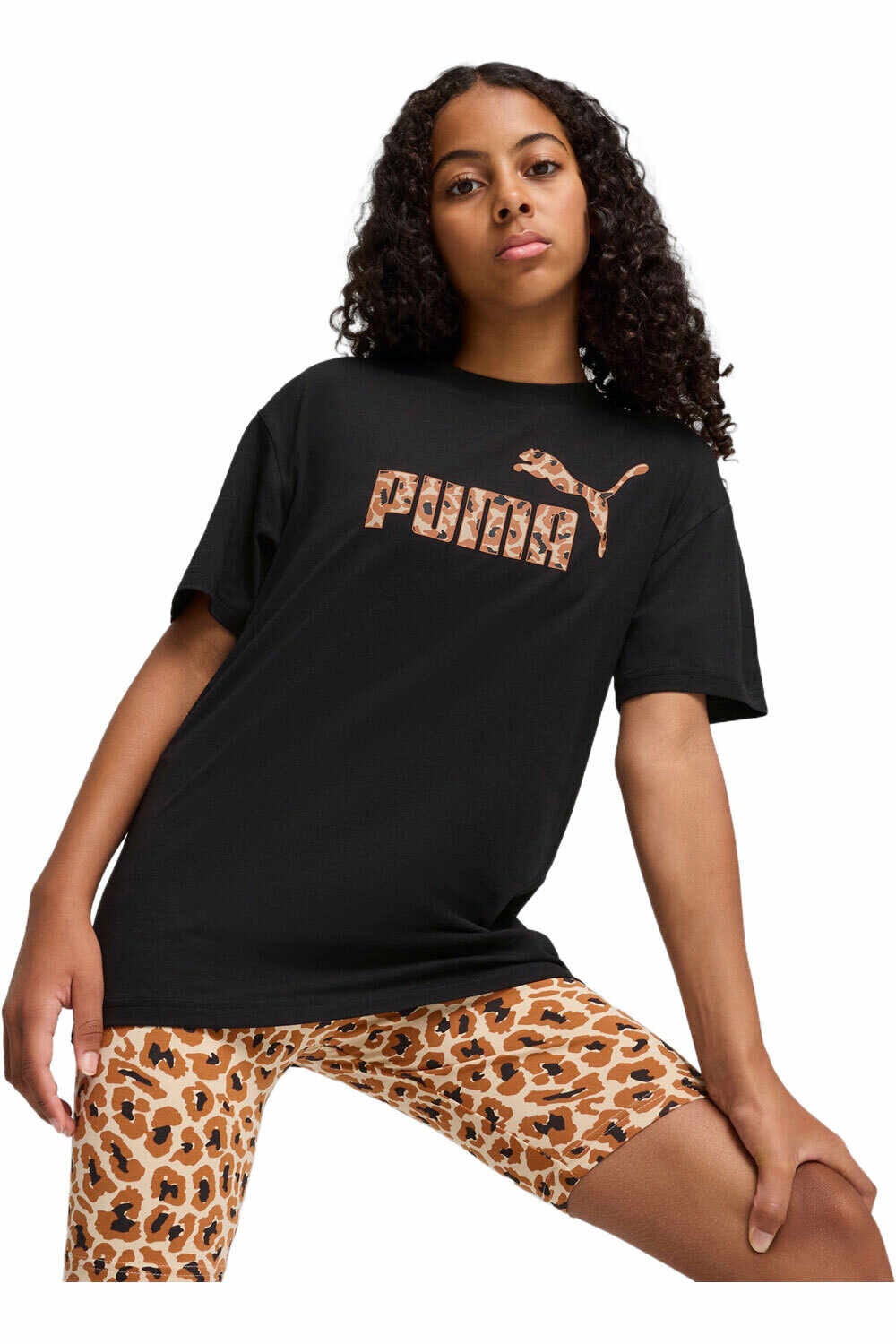 Puma camiseta manga corta niña ESS ANIMAL Logo Infill Tee G vista frontal