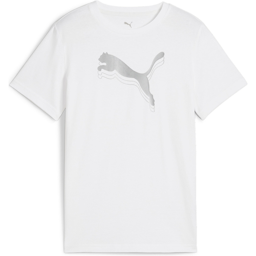 Puma camiseta manga corta niña ESS METALLIC Tee G vista frontal