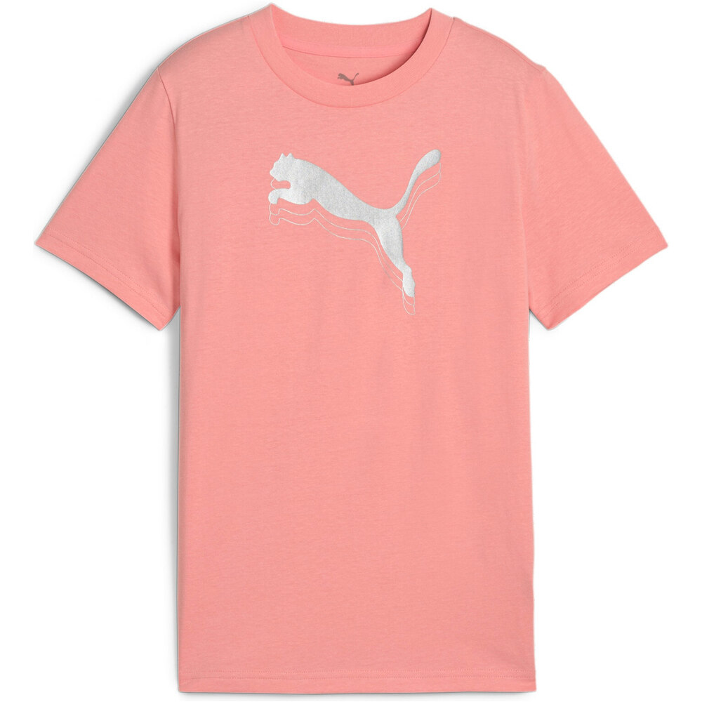 Puma camiseta manga corta niña ESS METALLIC Tee G vista frontal